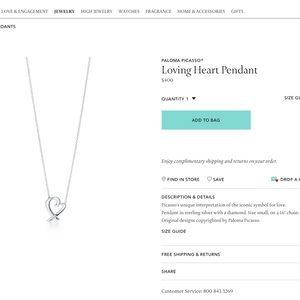 Tiffany & co. Paloma Picasso Heart necklace